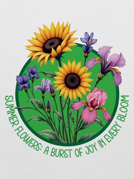 Sommerblumen blühen Kreis