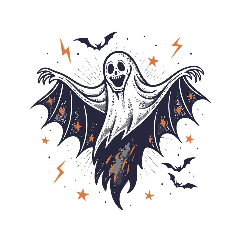 Fantôme Halloween Ailes Déployées