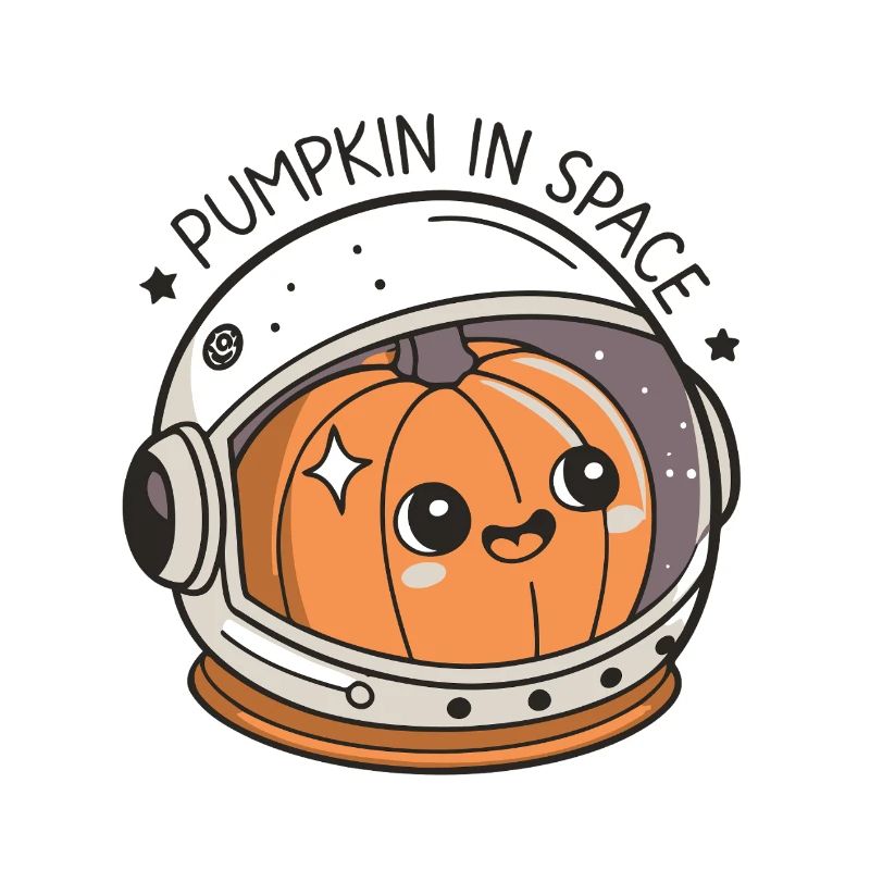 Citrouille Astronaute Dans L'Espace