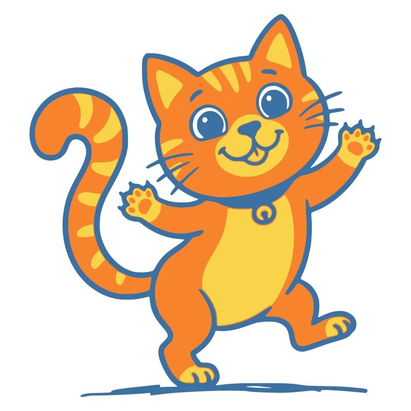 Lächelnde Orange Katze