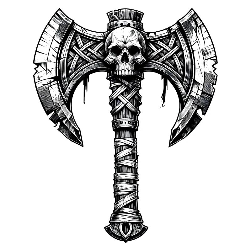Axe throwing axe skull design