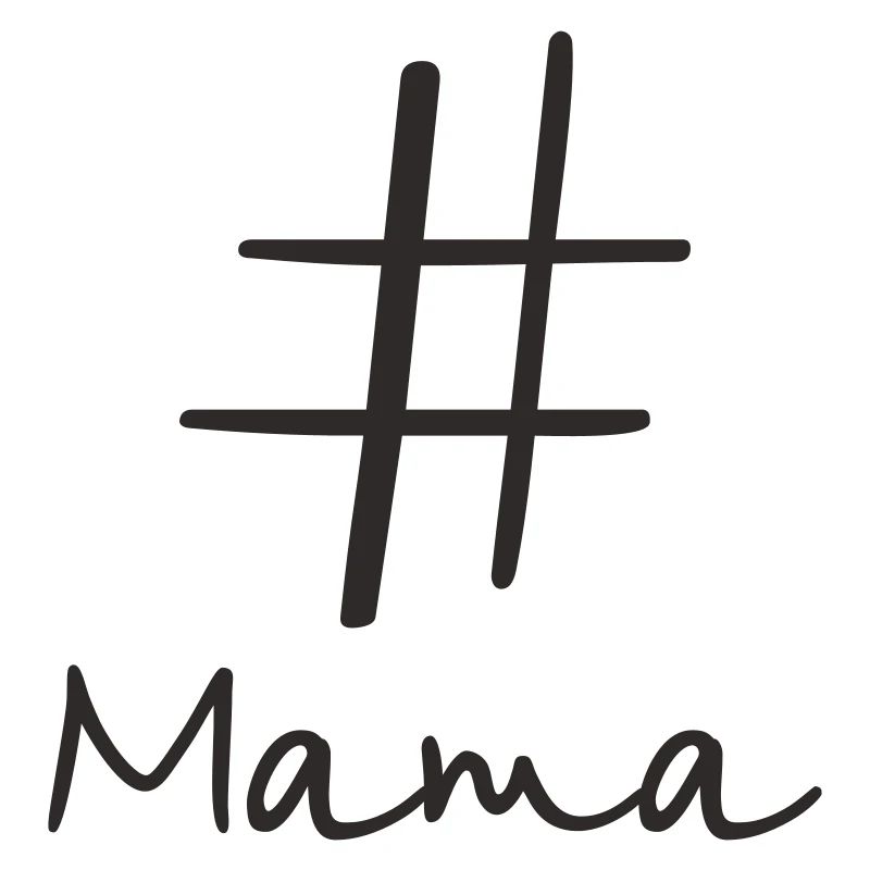 #Mama – Modern Hashtag Text Design