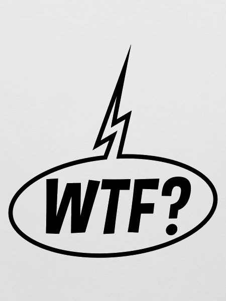 WTF Sprechblase (Fragezeichen / Black)
