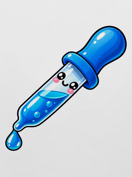 Kawaii Blauer Tropfendropper
