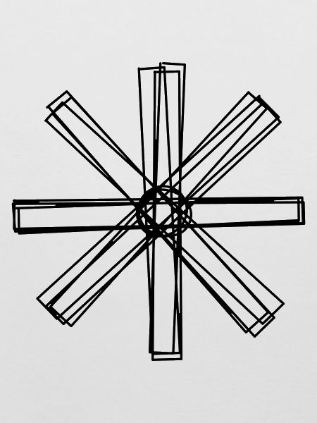 Strohstern handgezeichnet