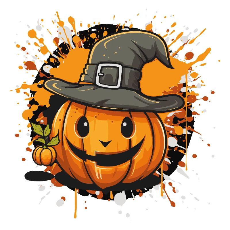 Halloween Pumpkin with Hat