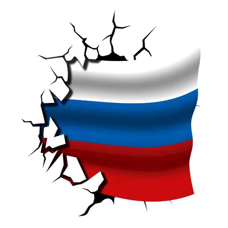 Drapeau de la Russie - Russie - Drapeau Broken Design
