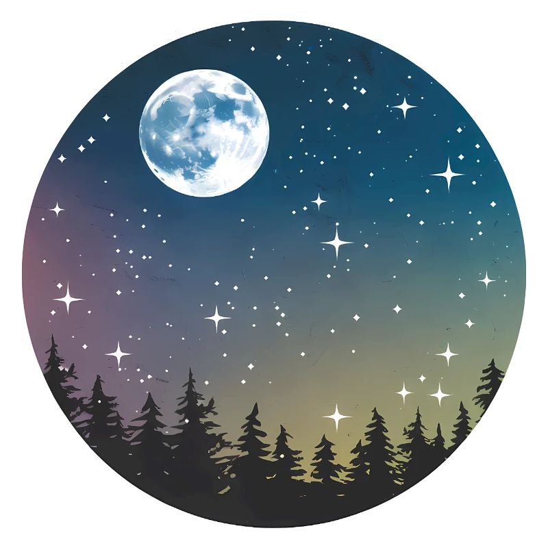 Celestial Night Forest Pattern