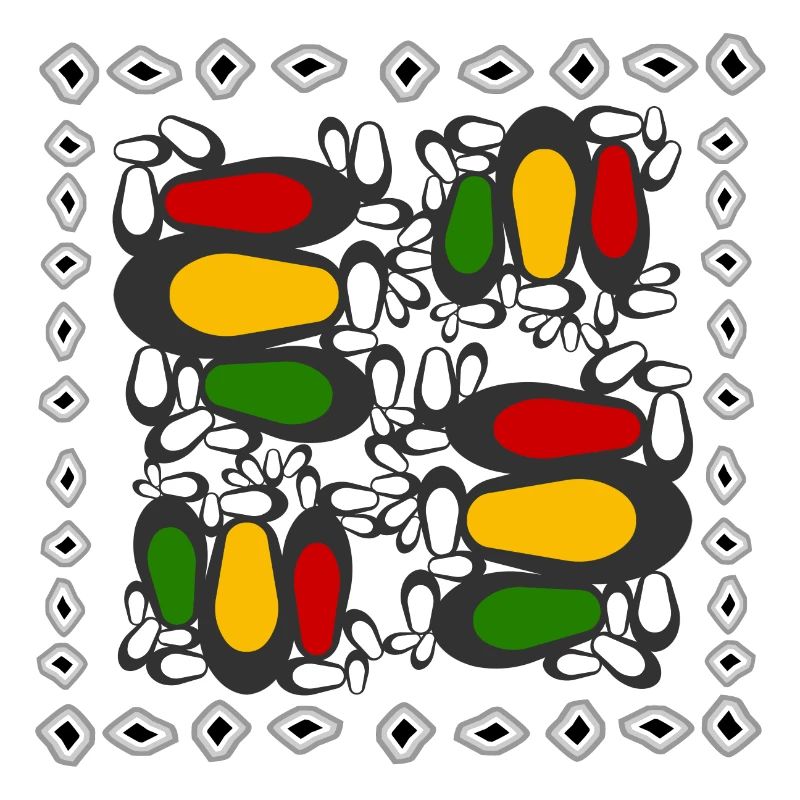 Abstract Colored Pattern on Black