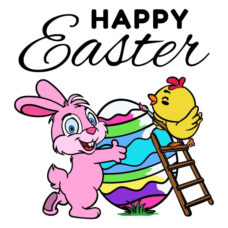 Happy Easter Easter Bunny Easter Chick Sweet