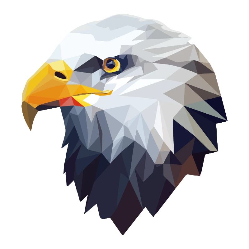 Stylized, geometric eagle