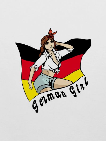 Deutschland Mädchen Flaggen Design