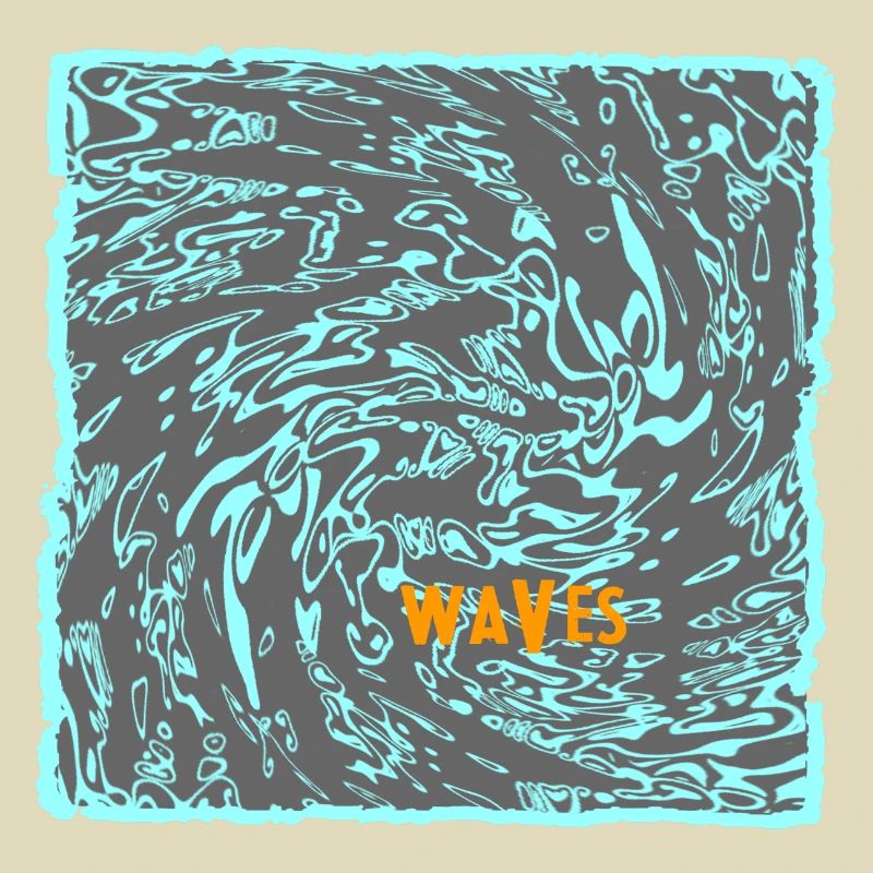 Wave flow neon pattern surf