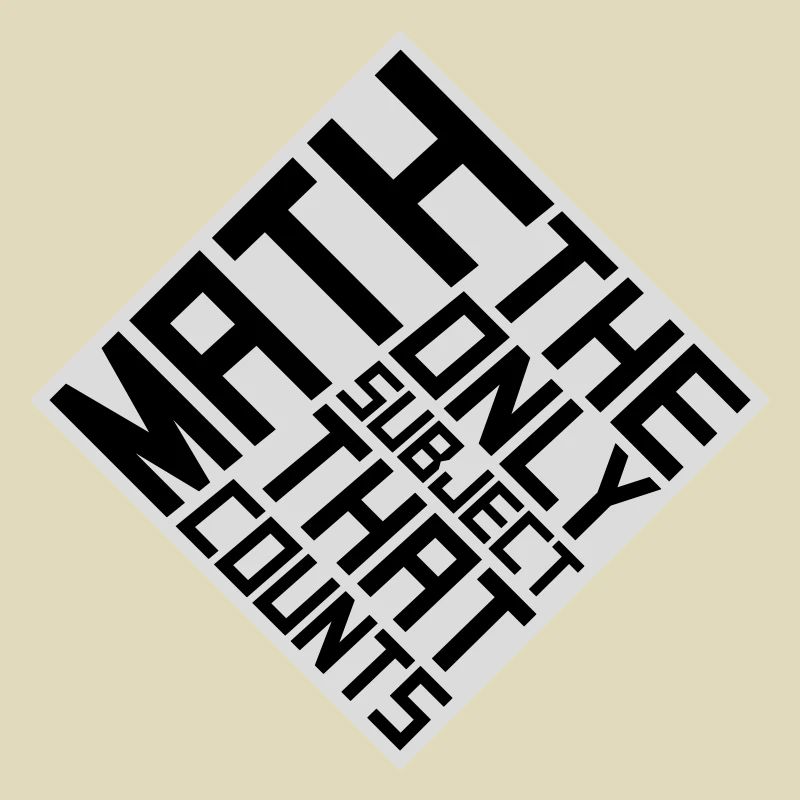 Math The Only Subject That Counts Nerd Mathe Logo