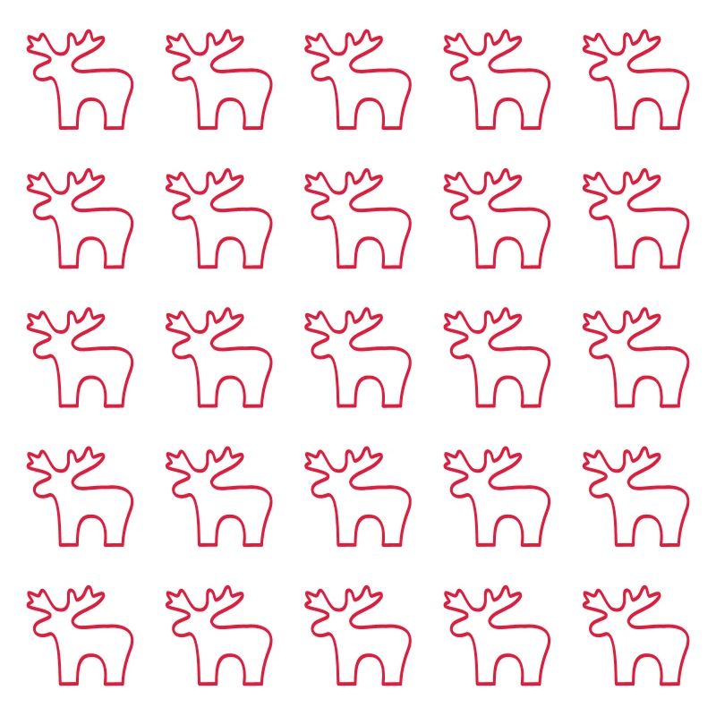 Red Reindeer Silhouette Pattern