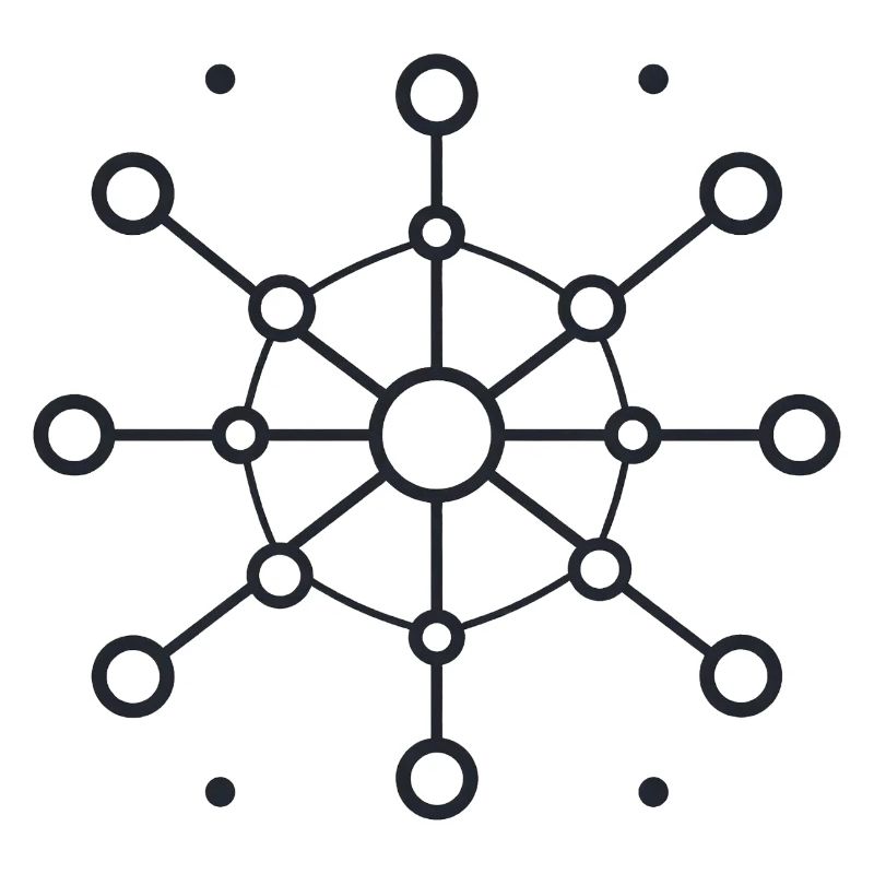 Central Network Star Pattern