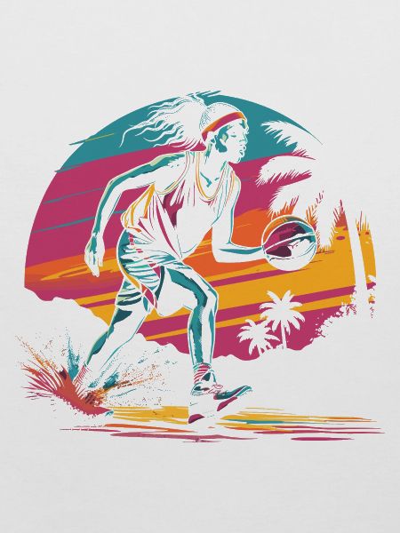 Basketballerin Retrowave