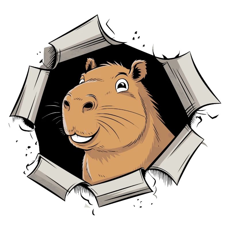 Capybara Comic – friedlicher Durchbruch