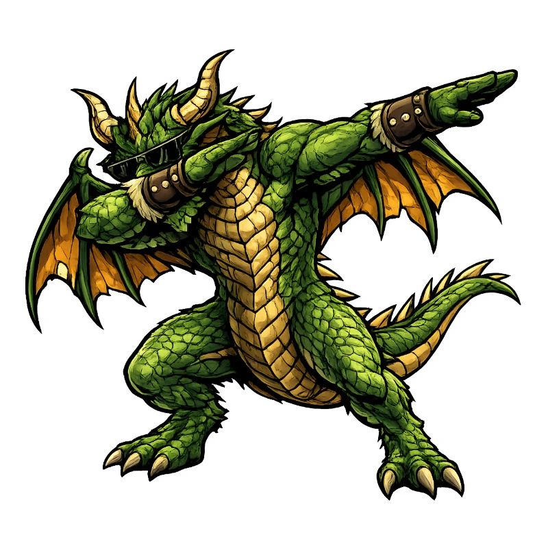 Ernsthafter Dabbing Drache