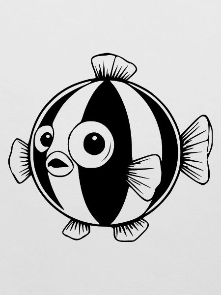 Lustiger Comic Kugelfisch Geschenk 