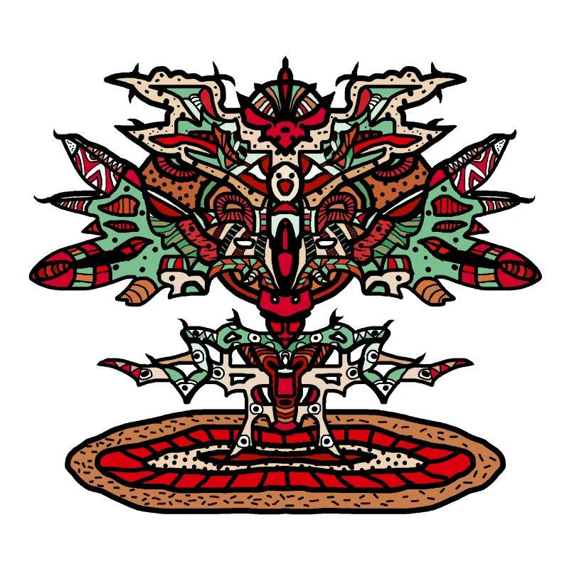 Robot-Drachenbaum tattoo