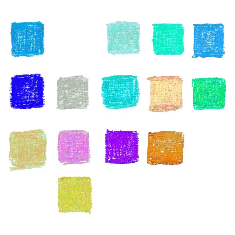 Colored Pencil Colors Squares Pattern - Abstract