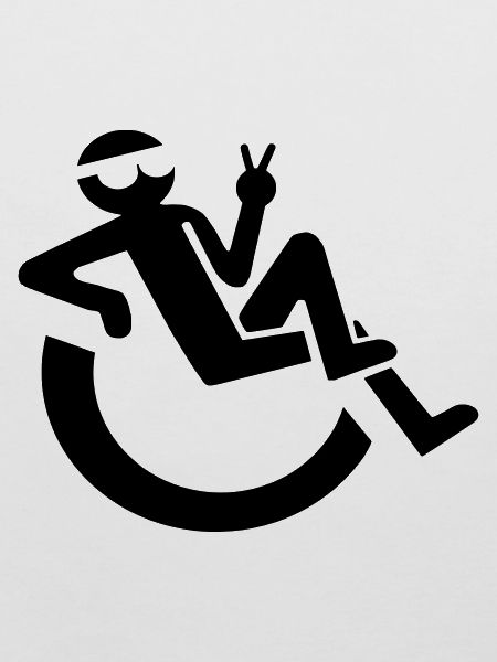 Bild eines entspannten Rollstuhlfahrers #