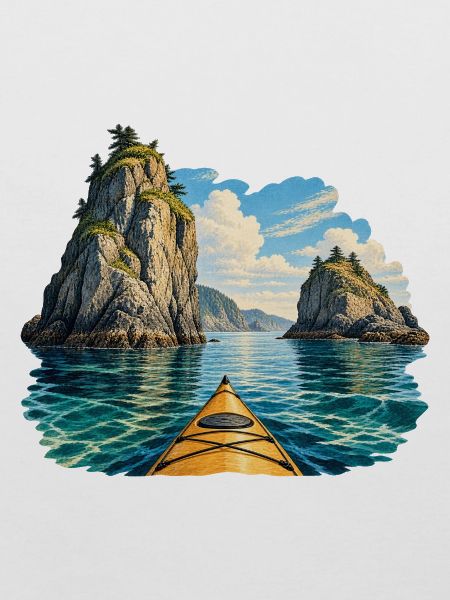 Durch die Sea-Stack Passage