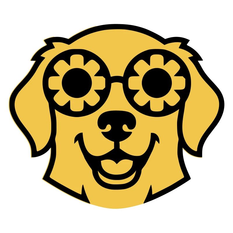 Lunettes de fleurs Labrador Peace Comic