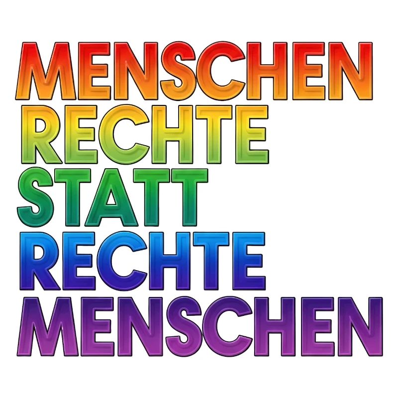 Regenbogen Statement Spruch Menschenrechte