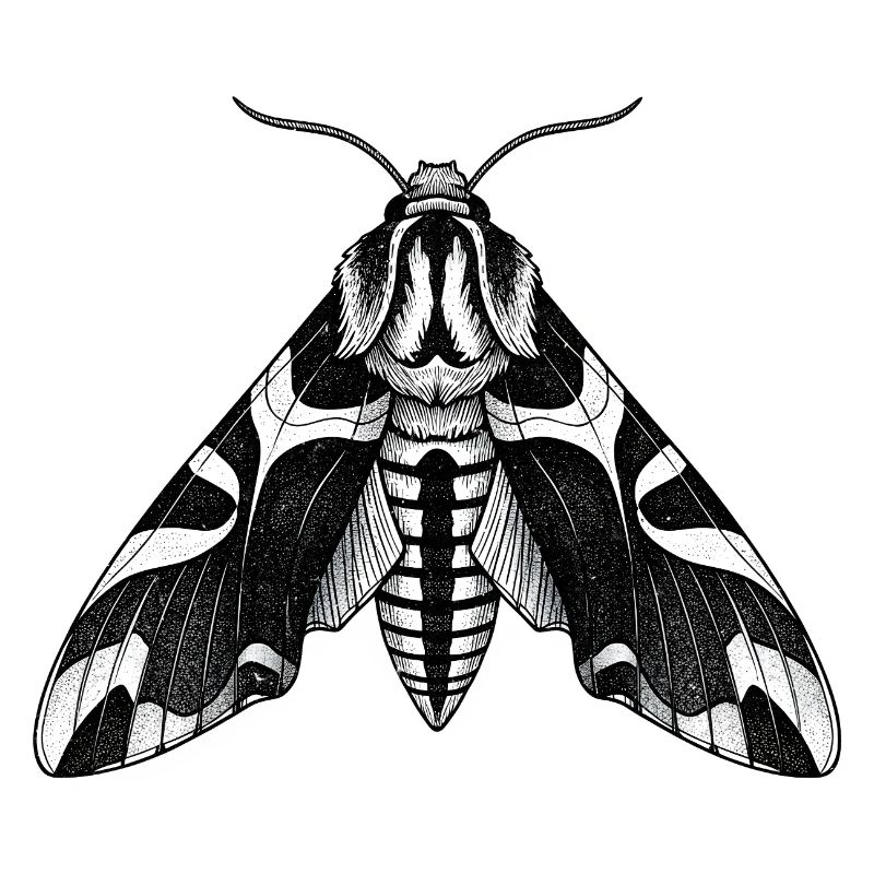 Moth Shadow Pattern Moth Black Moth