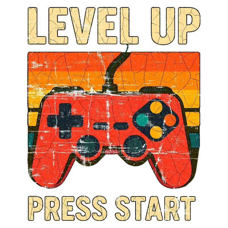 Level Up Retro-Controller-Kunst