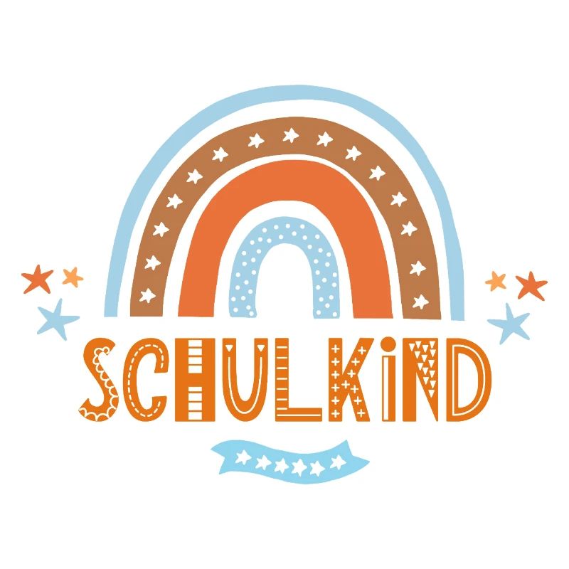 Schulkind Boho Retro Regenbogen