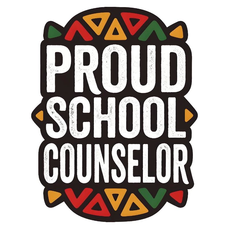 School Counselor Pride Geometric Pattern