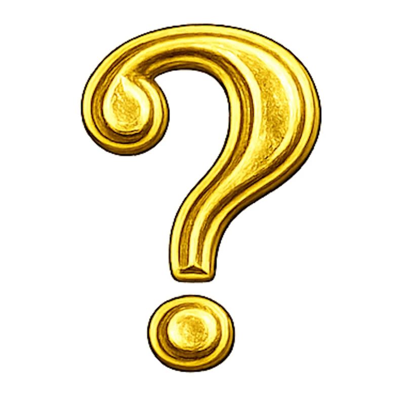 Conception du point d’interrogation doré