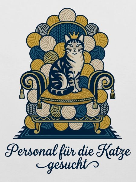Katze Thron Personal Spruch