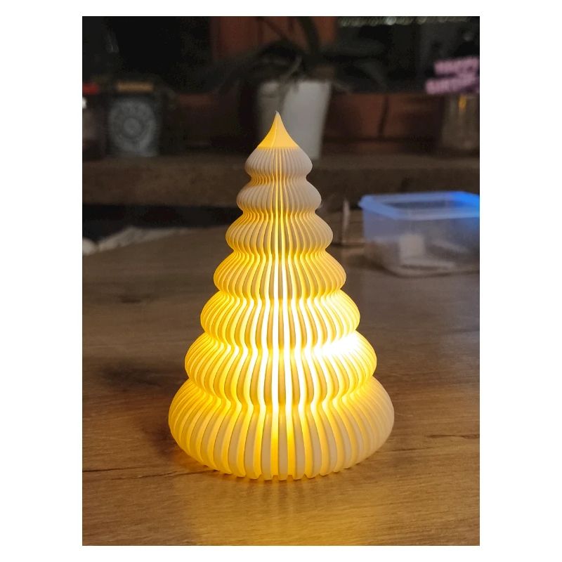 Yellow Paper Lamp in Step Shape
