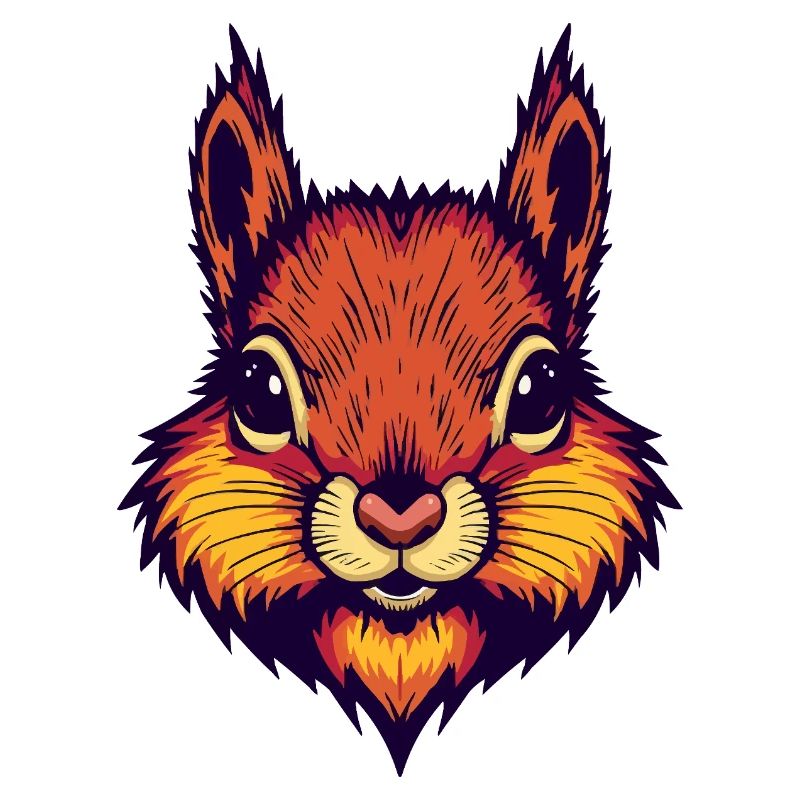 Leuchtend herbstliches Eichhörnchen