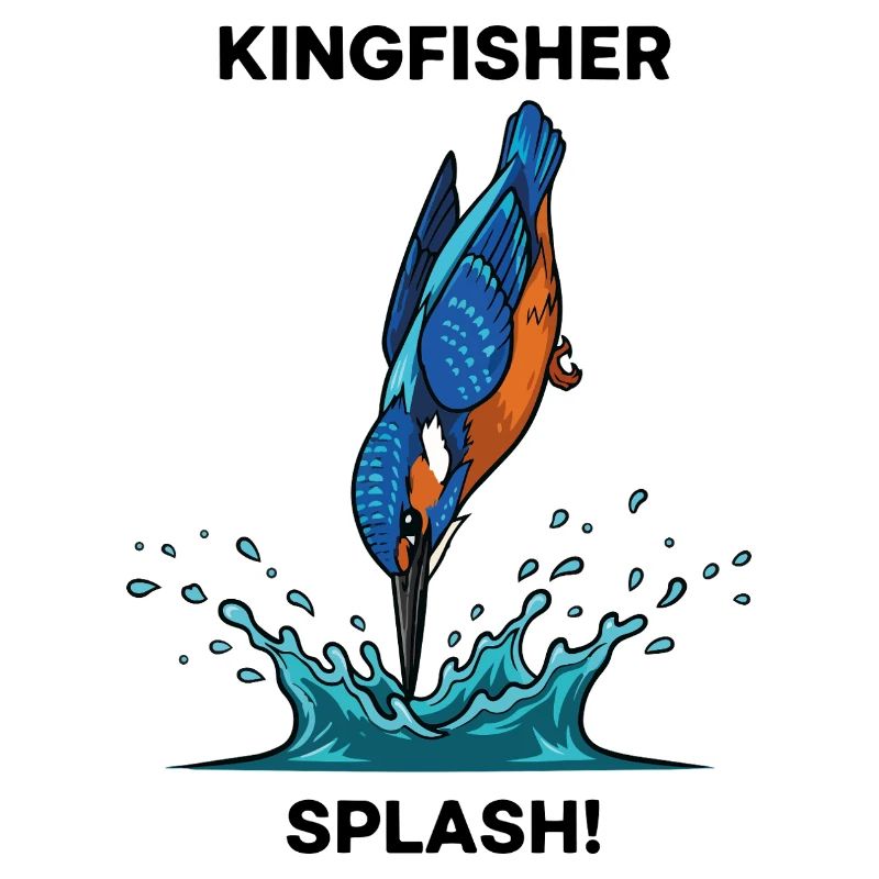 Martin-pêcheur Splash Kingfisher Rivière