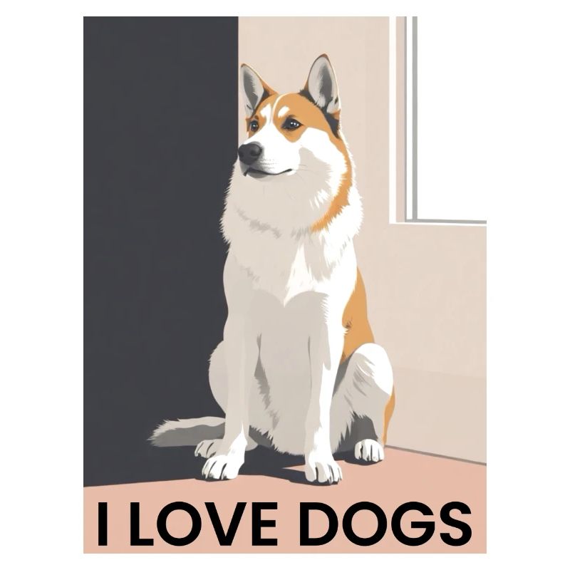 Joli chien avec une devise d'amour canin