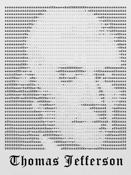 Thomas Jefferson ASCII Kunst