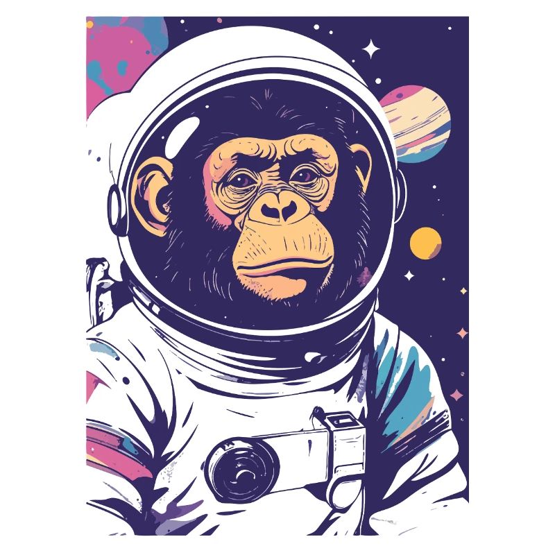 Chimpanzé astronaute dans l’espace