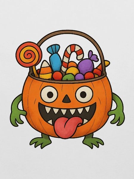 Halloween Suessigkeiten Eimer Monster