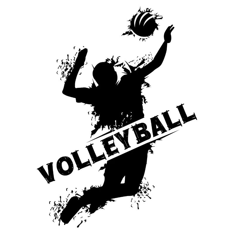 Volleyball explosion player beach volleyball logo