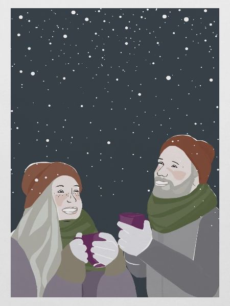 Freunde im Schnee