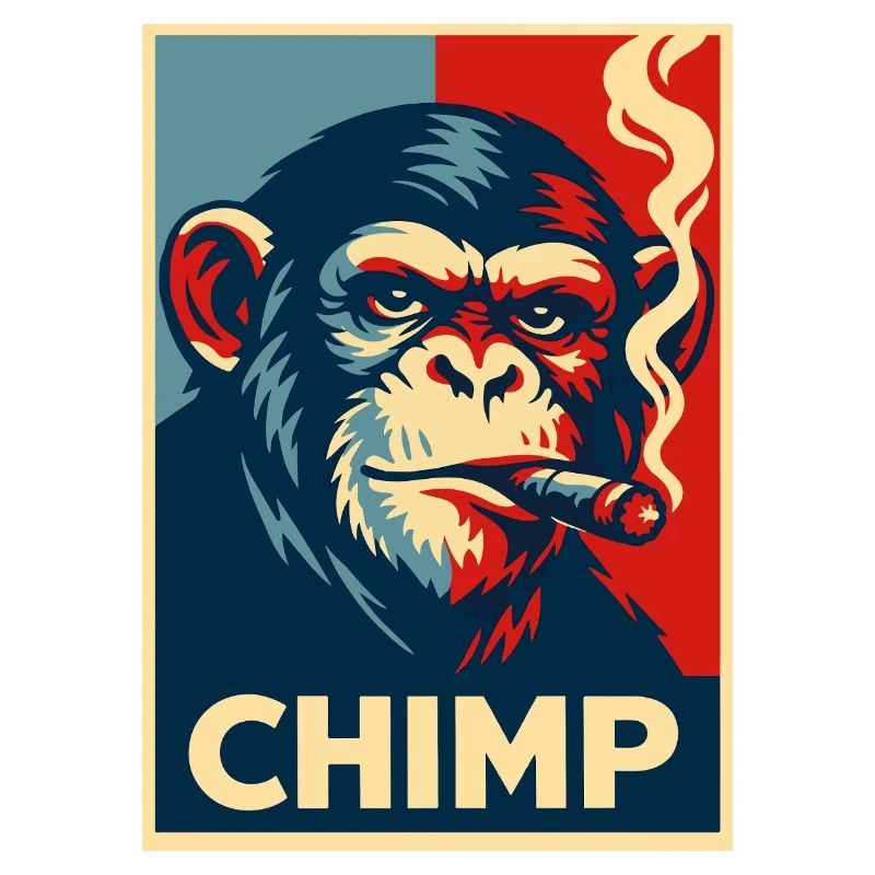 Affiche rétro de cigare chimpanzé