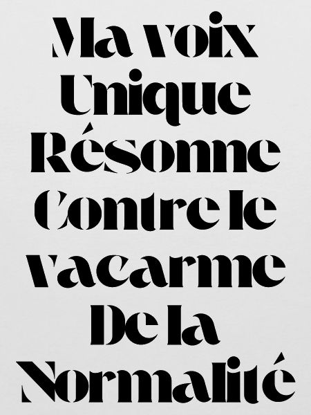 Ma voix unique résonne