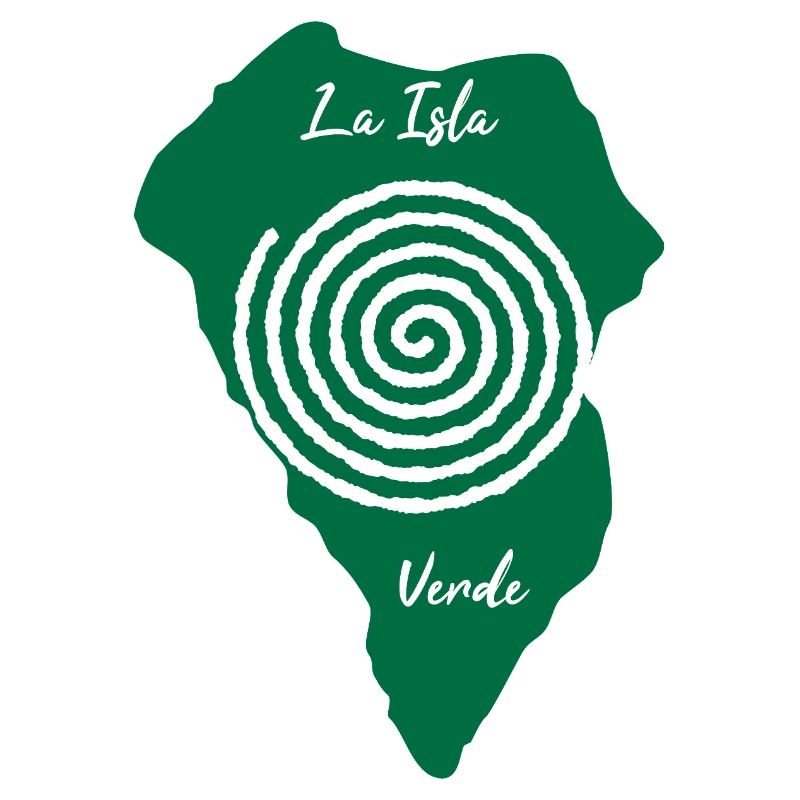 La Isla Verde La Palma Outline Spiral Drawing