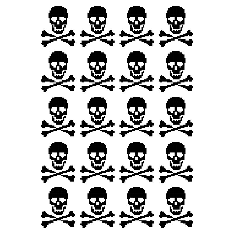 pixelated skulls pattern