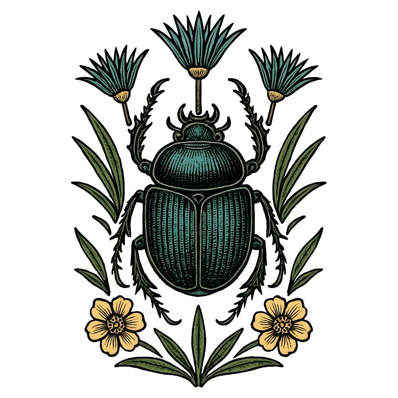 Insecte dans la structure de la fleur